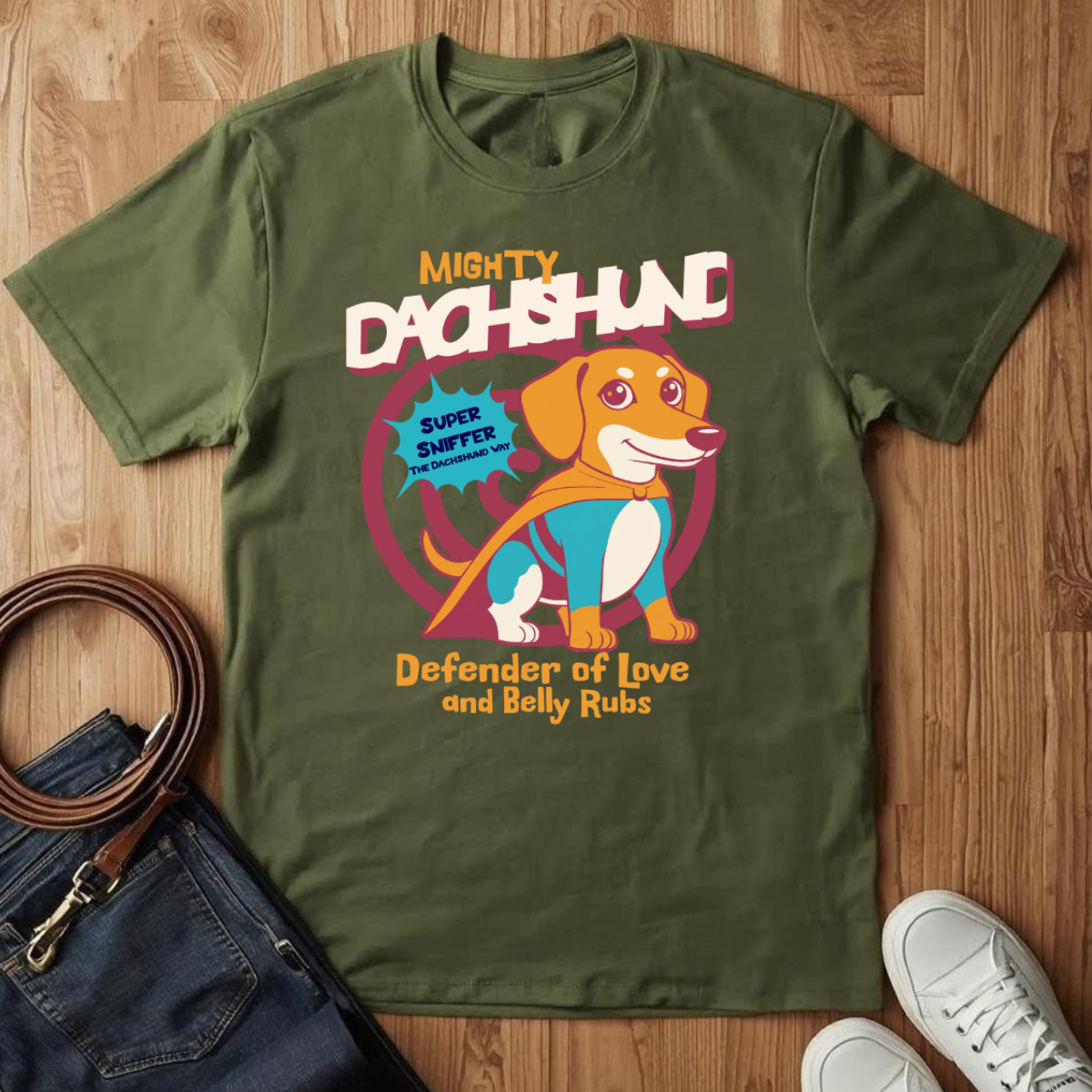 Mighty Dachshund- T-Shirt