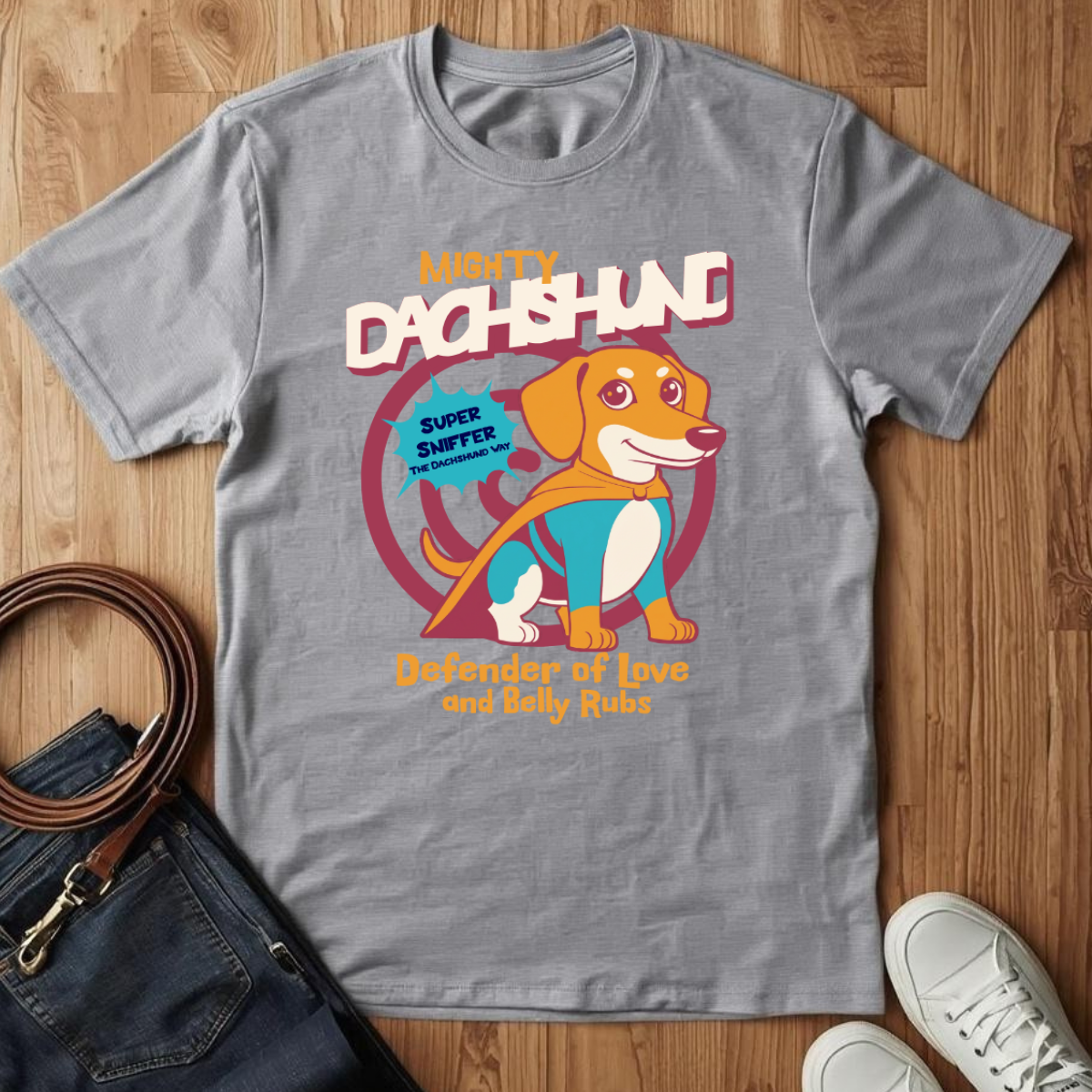 Mighty Dachshund- T-Shirt