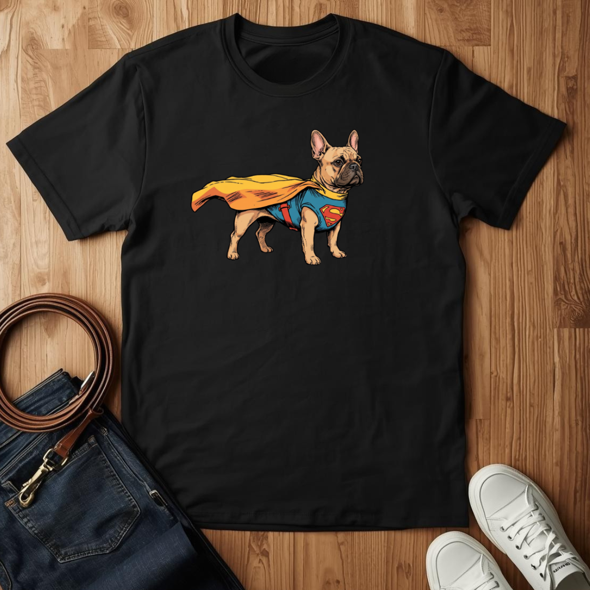 Frenchie Superman- T-Shirt