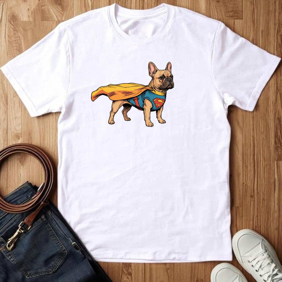 Frenchie Superman- T-Shirt