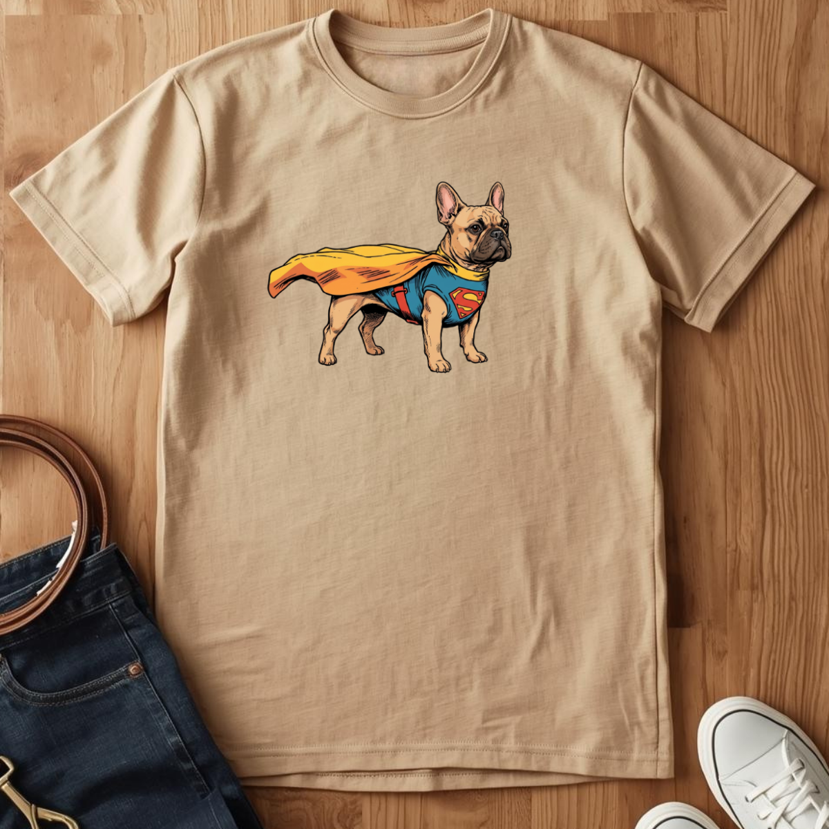 Frenchie Superman- T-Shirt
