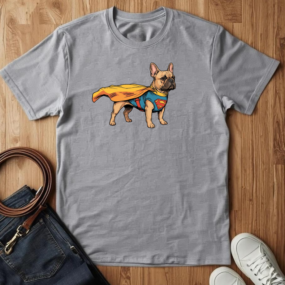 Frenchie Superman- T-Shirt