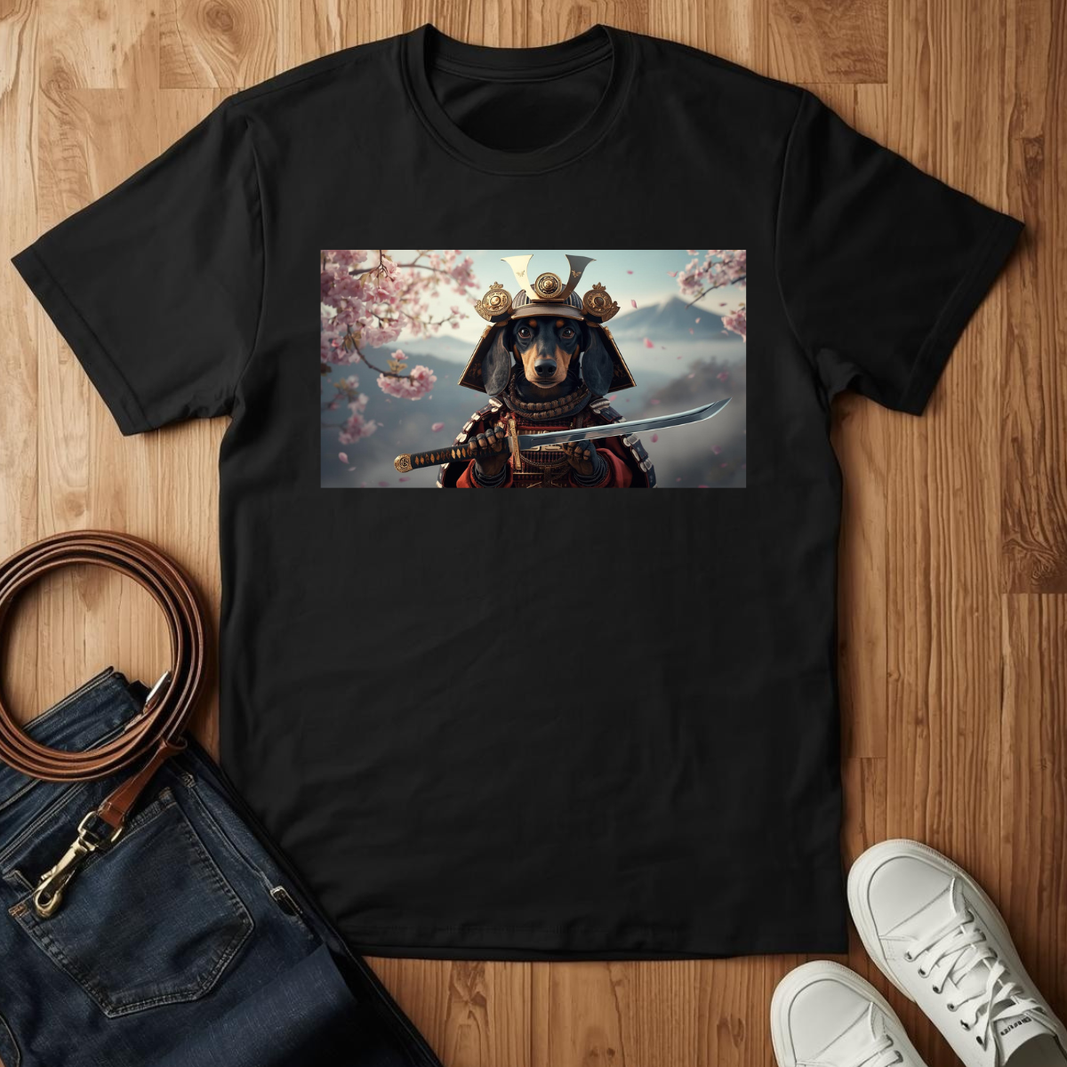 Traditional Samurai Dachshund - T-Shirt