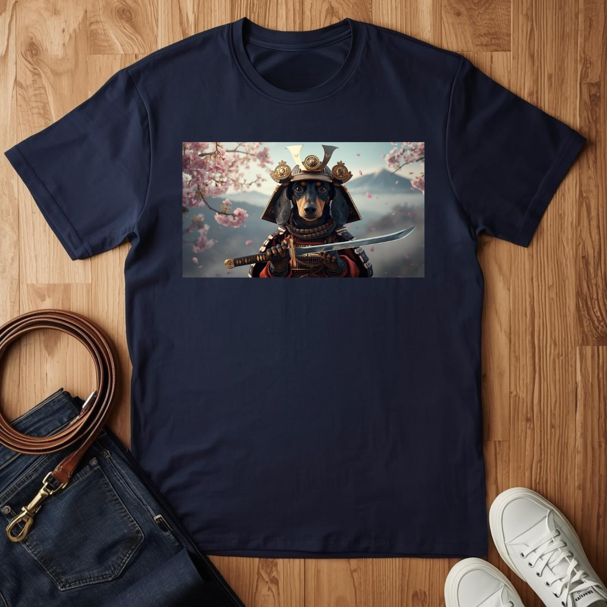 Traditional Samurai Dachshund - T-Shirt