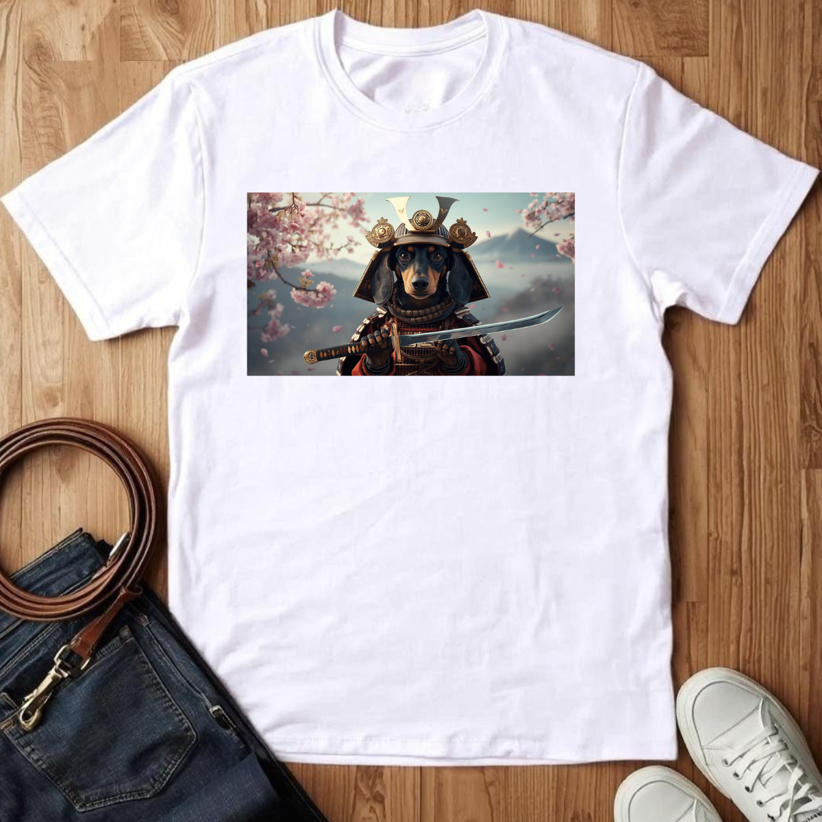 Traditional Samurai Dachshund - T-Shirt