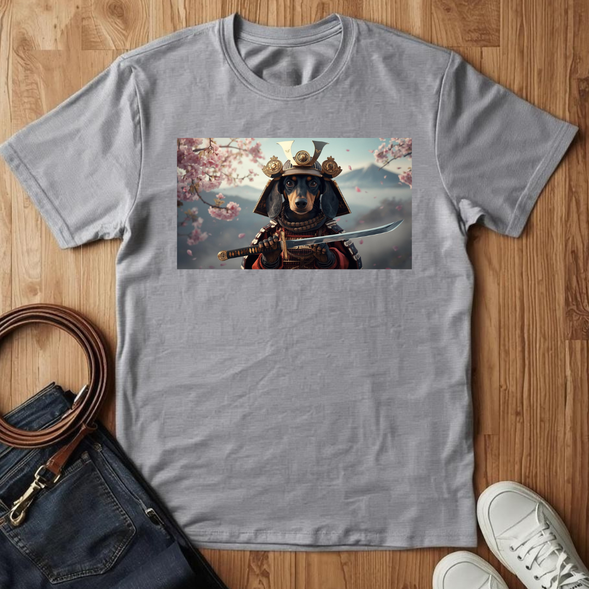 Traditional Samurai Dachshund - T-Shirt