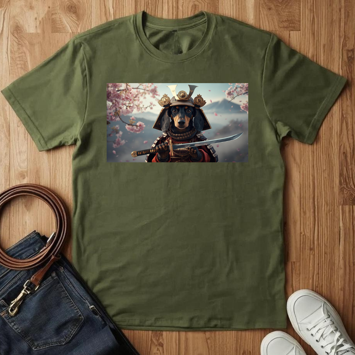 Traditional Samurai Dachshund - T-Shirt