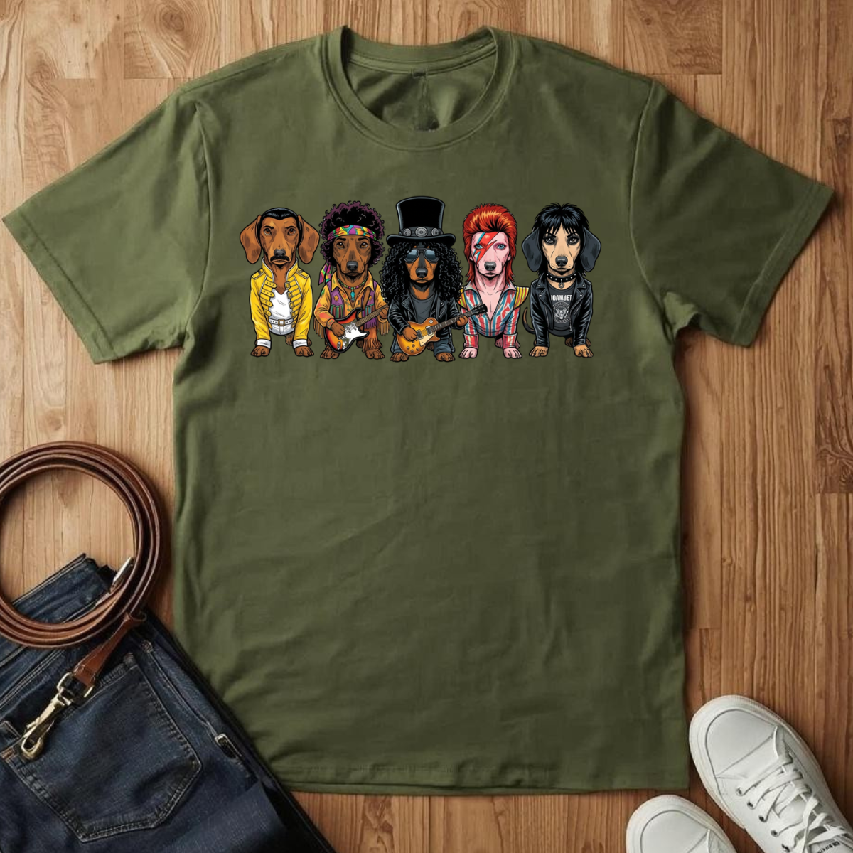 Dachshund Rockstars- T-Shirt