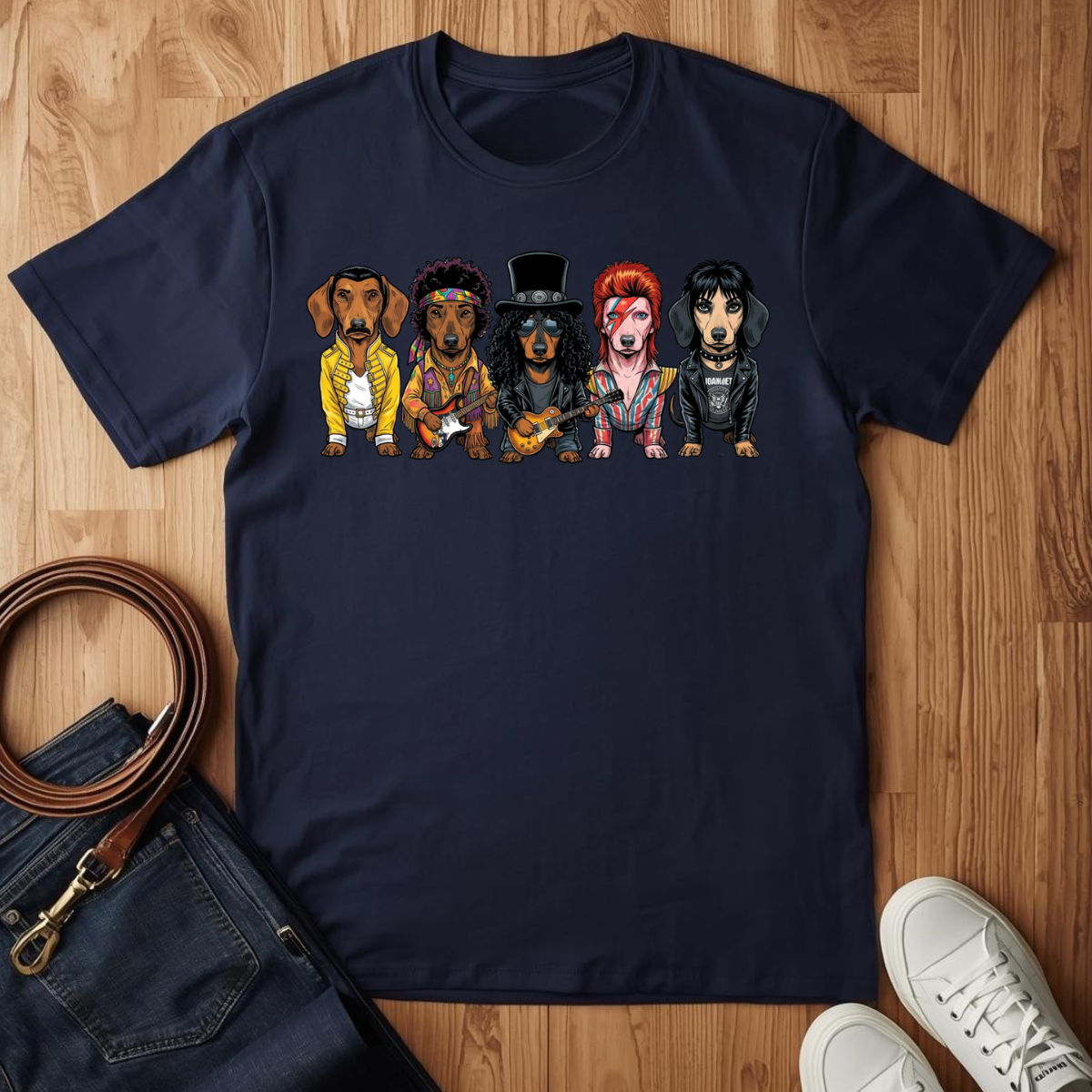 Dachshund Rockstars- T-Shirt