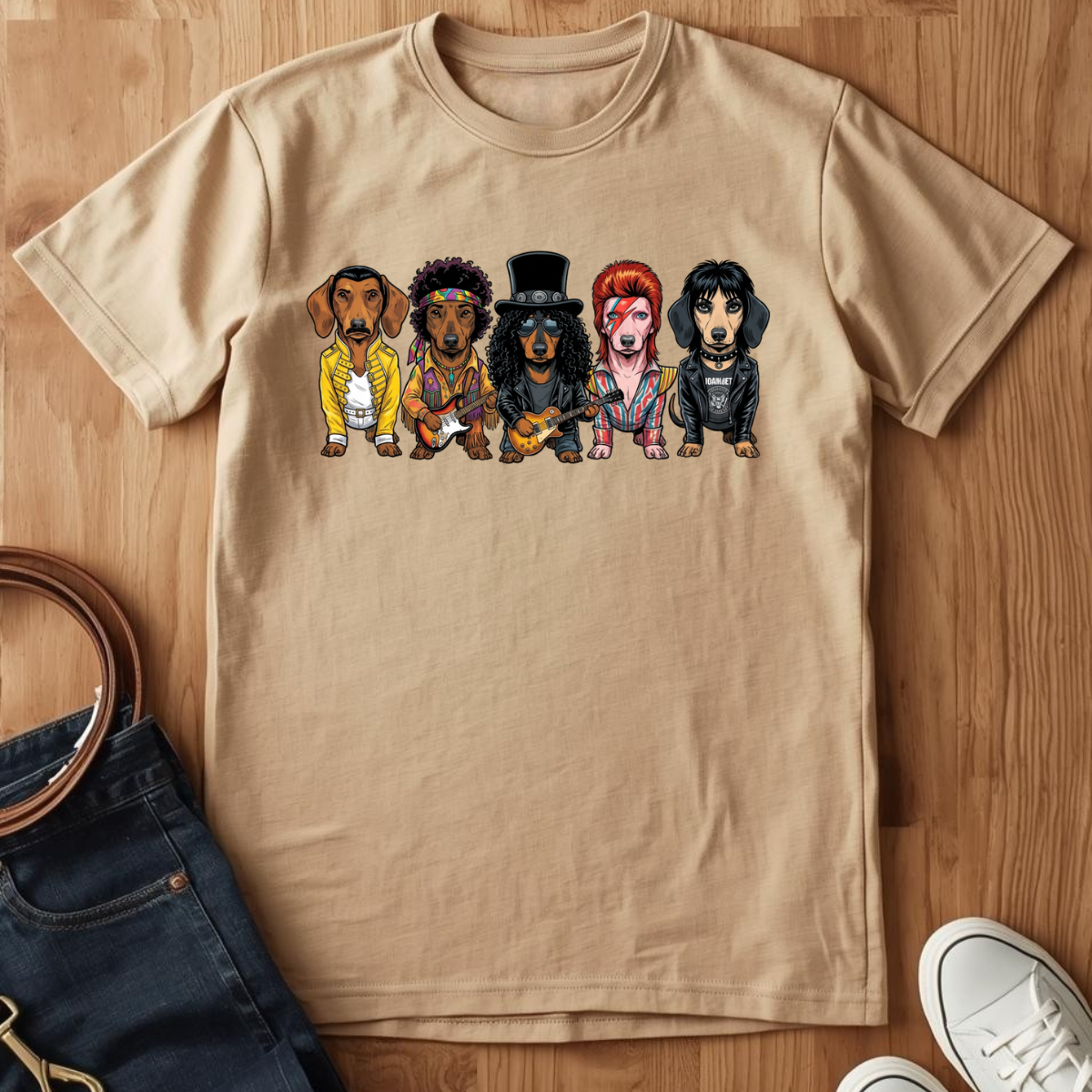 Dachshund Rockstars- T-Shirt