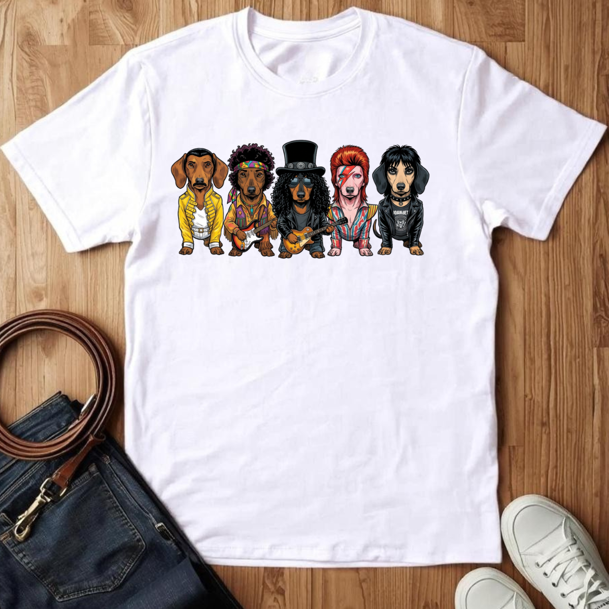 Dachshund Rockstars- T-Shirt