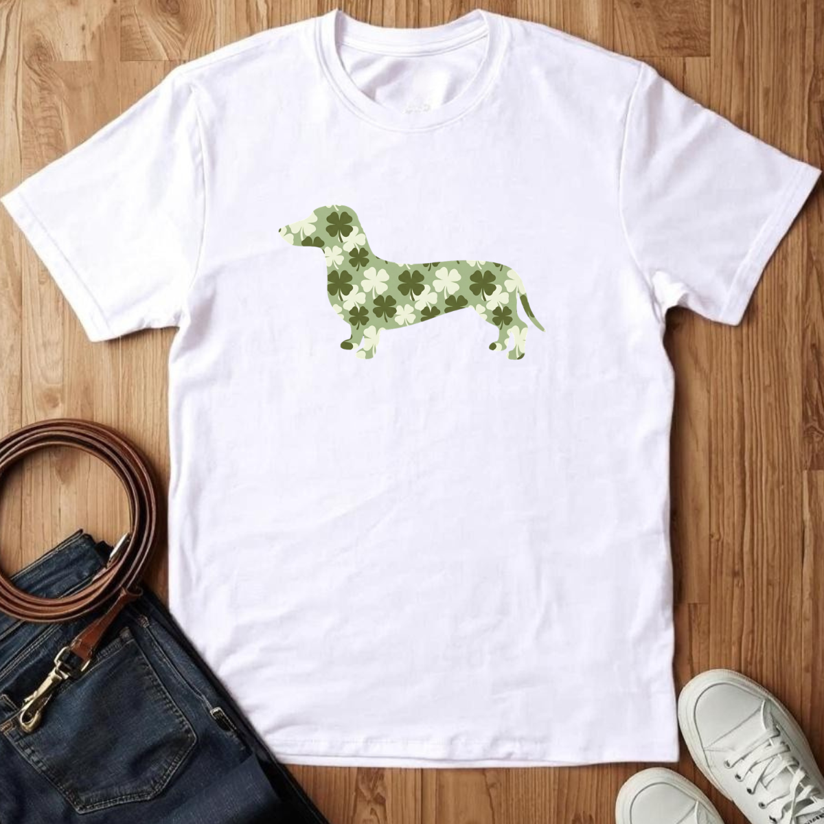 Dachshund Clovers- T-Shirt