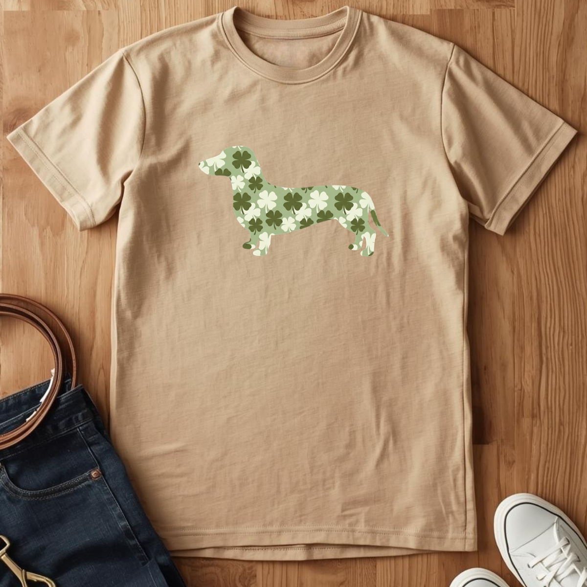 Dachshund Clovers- T-Shirt