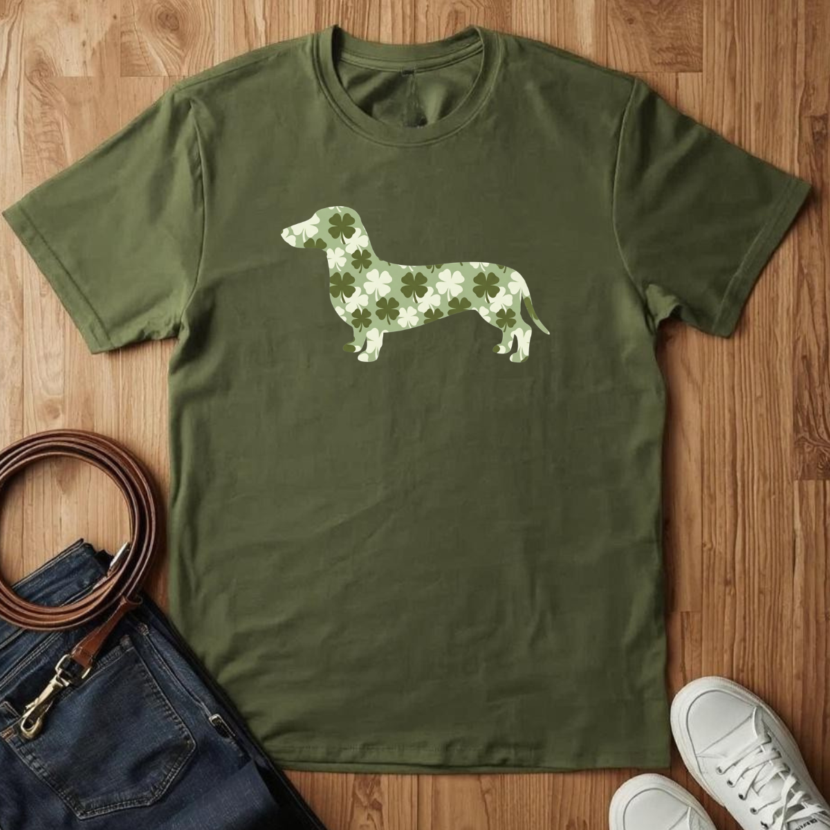 Dachshund Clovers- T-Shirt