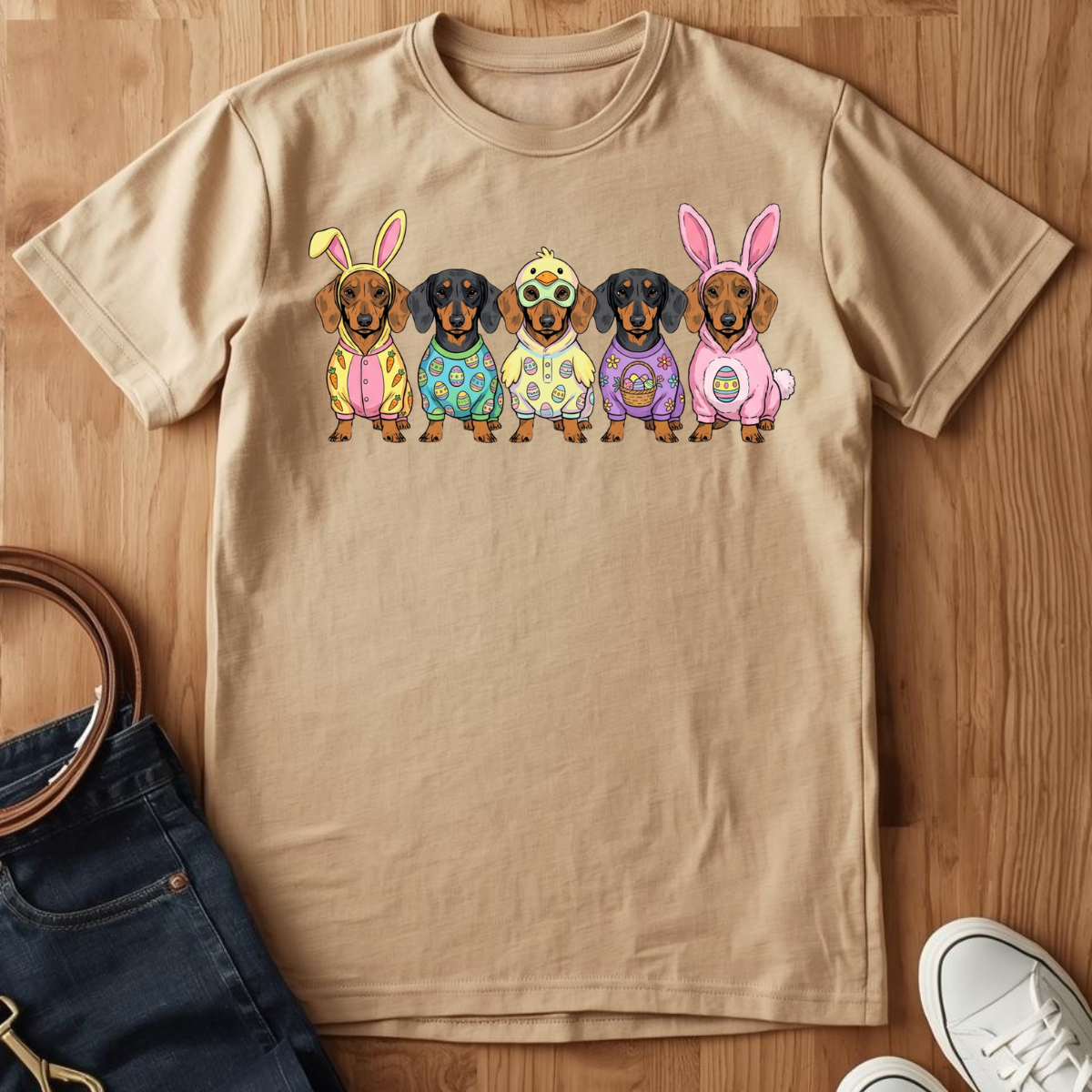 Doxie Easter- T-Shirt