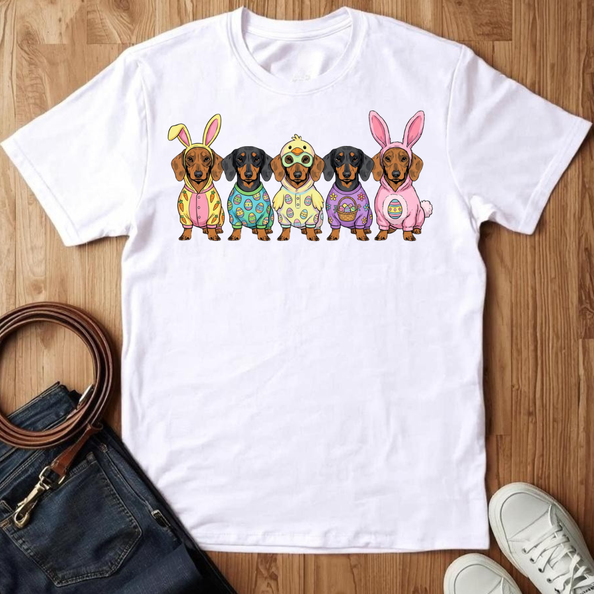 Doxie Easter- T-Shirt