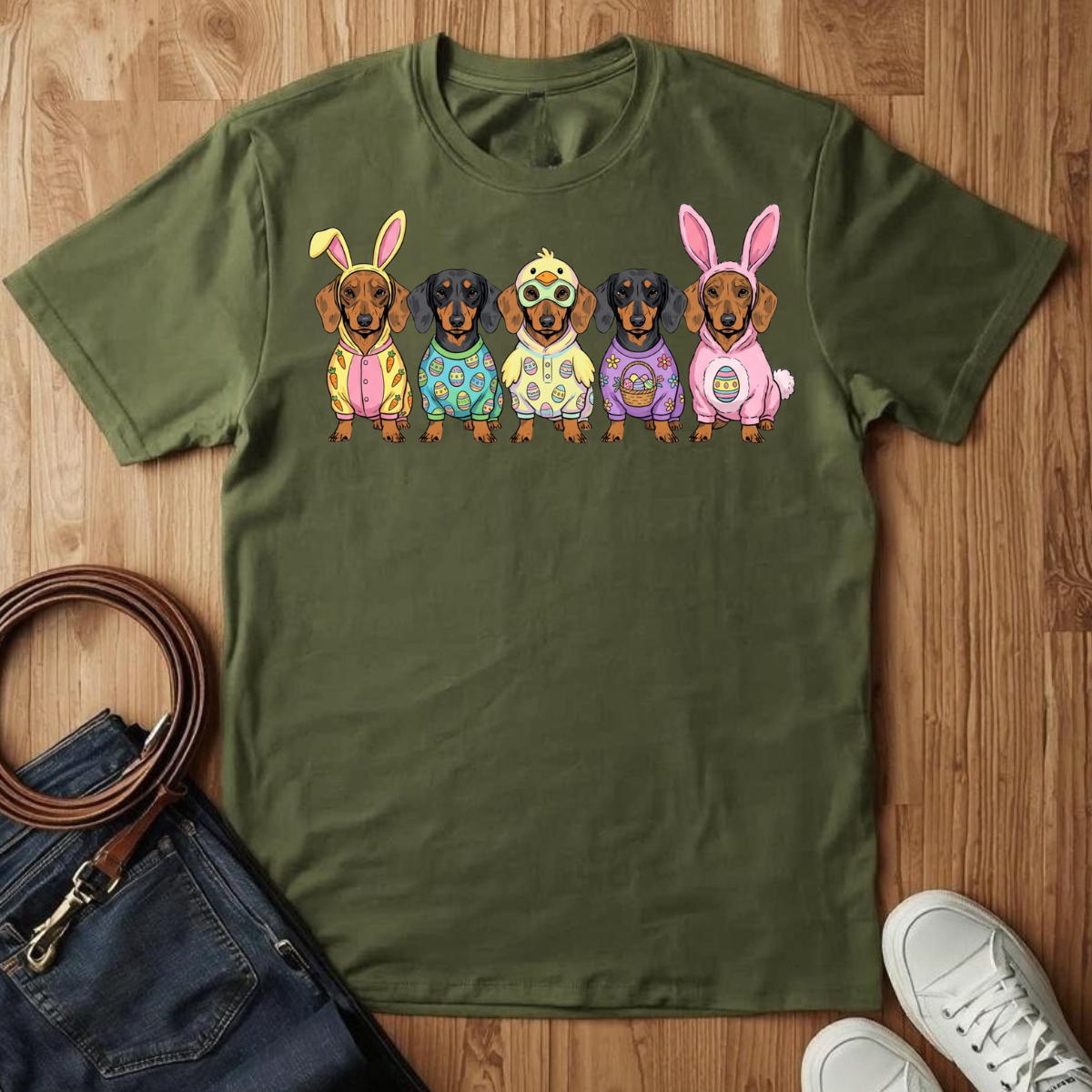 Doxie Easter- T-Shirt