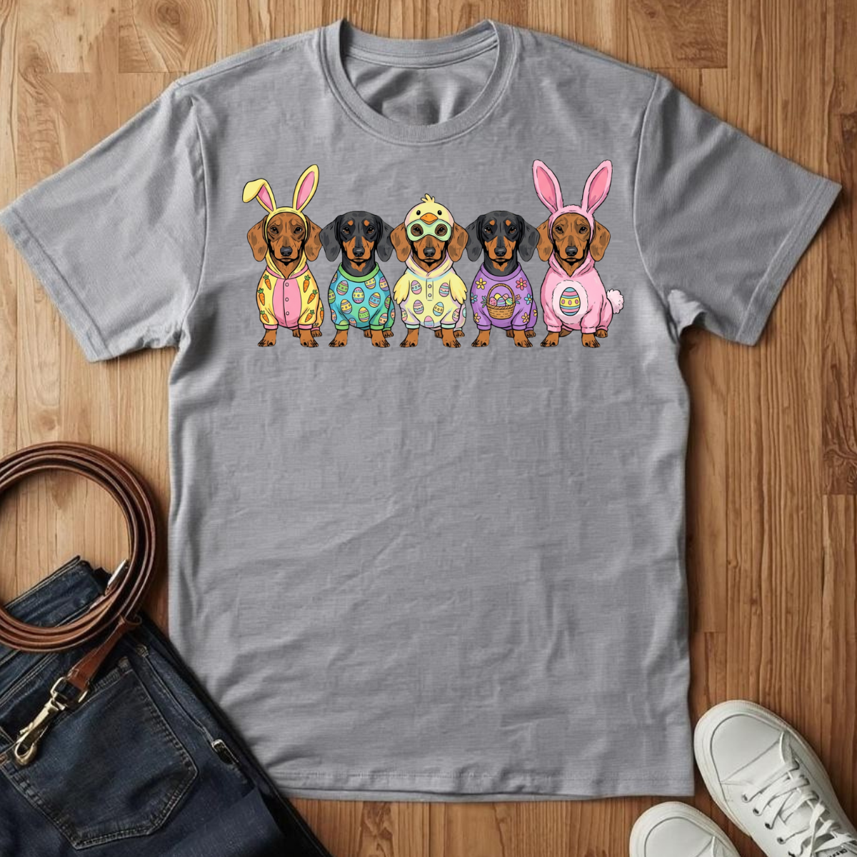 Doxie Easter- T-Shirt