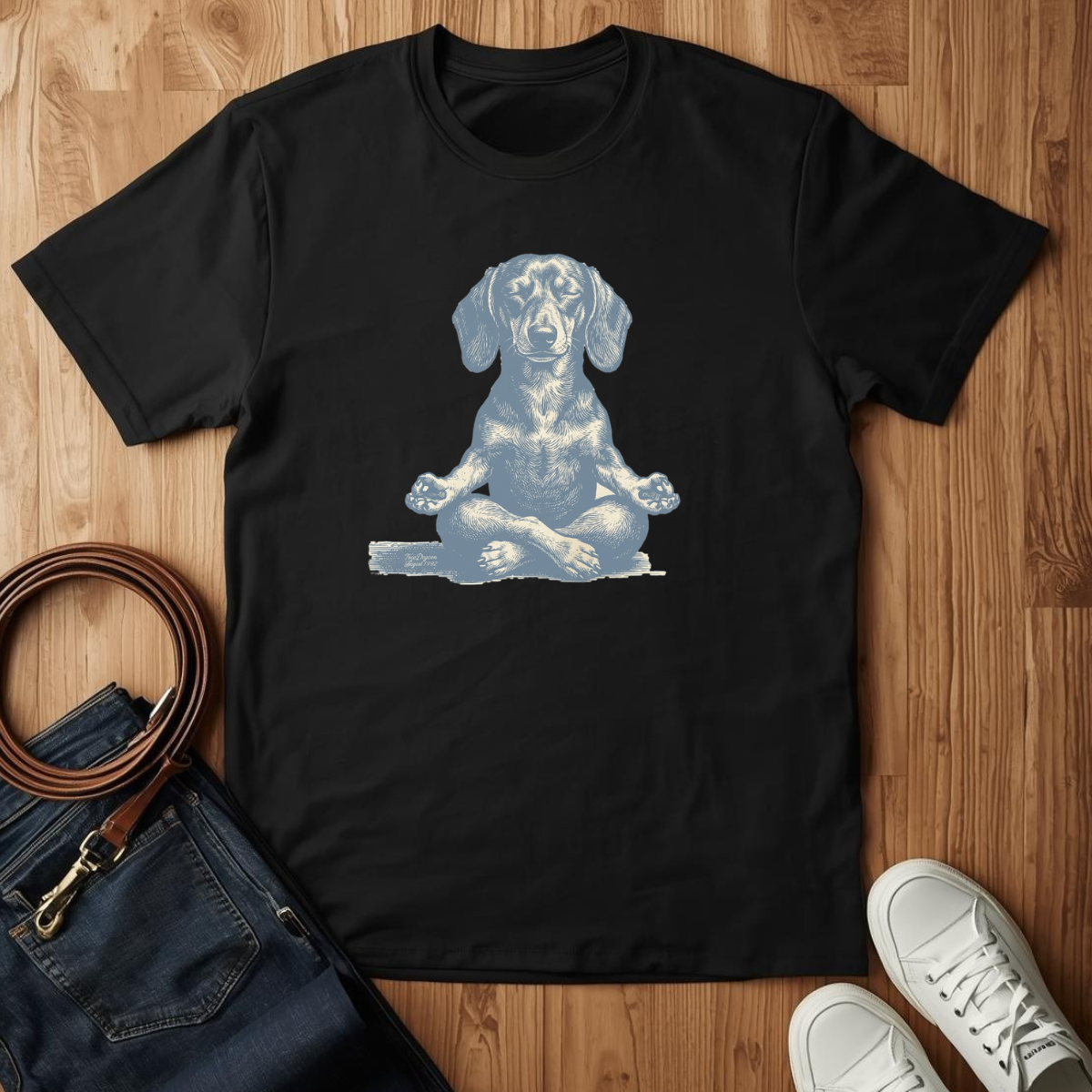 Meditating Doxie- T-Shirt