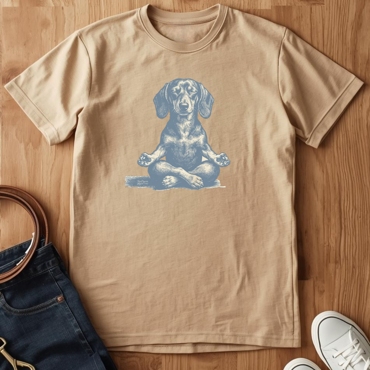 Meditating Doxie- T-Shirt