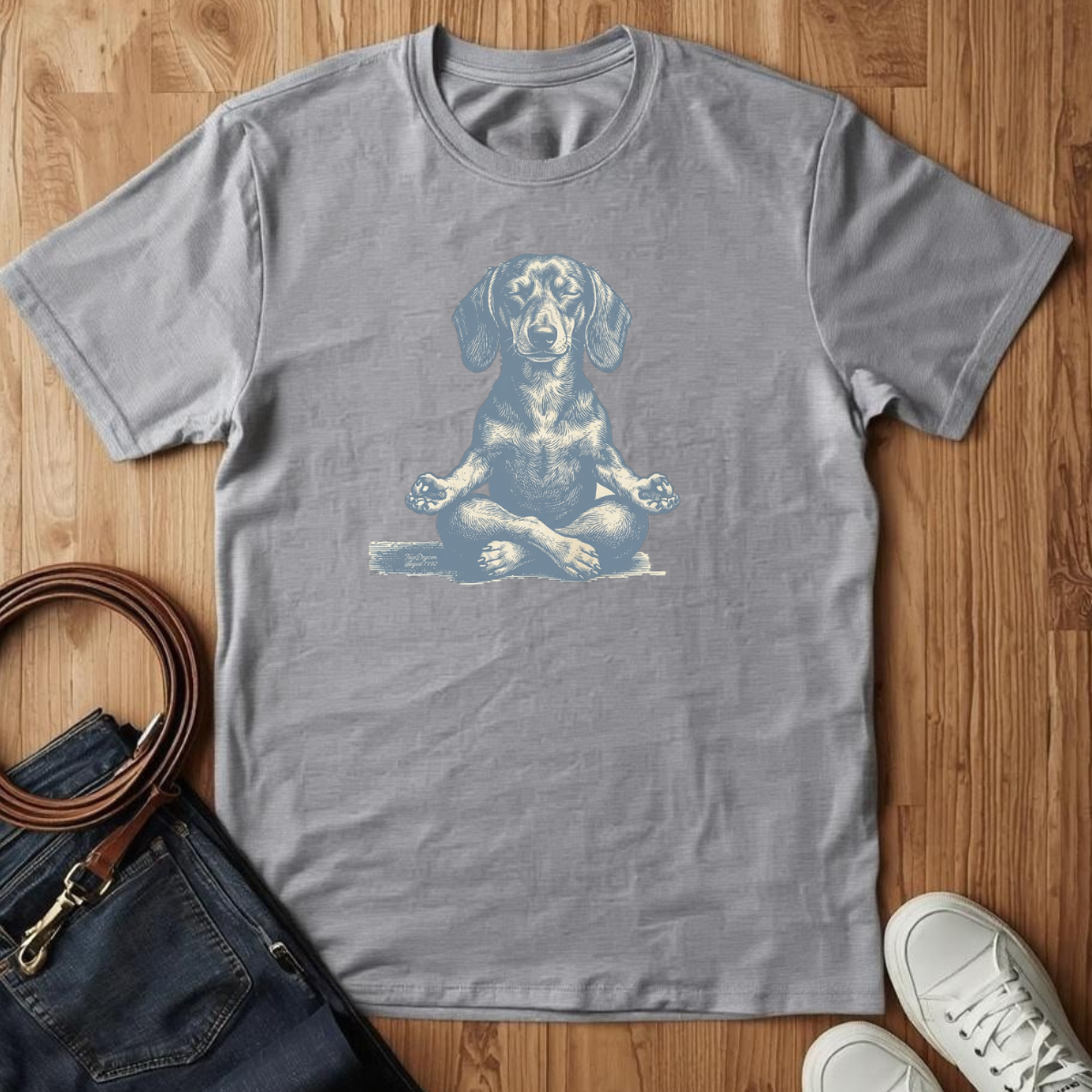 Meditating Doxie- T-Shirt